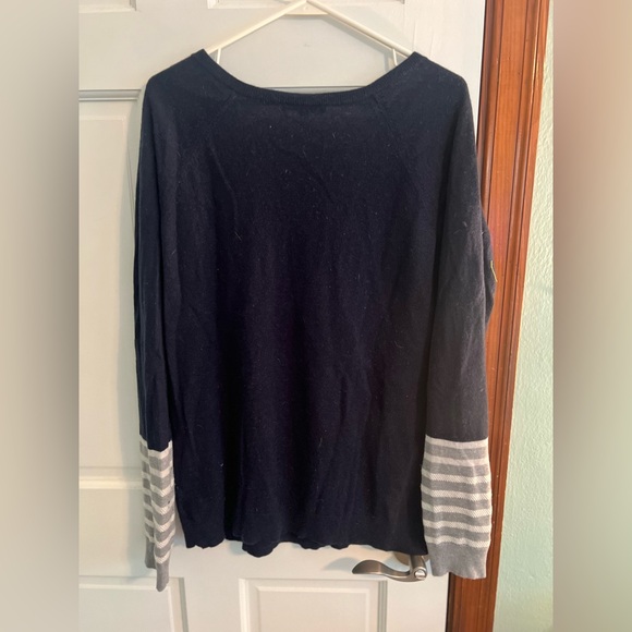 Navy Blue with sequined sleeves sweater - Picture 4 of 4